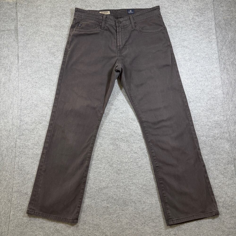 AG Adriano Goldschmied Jeans Mens 30x28 Brown The Protege Straight Leg Made USA